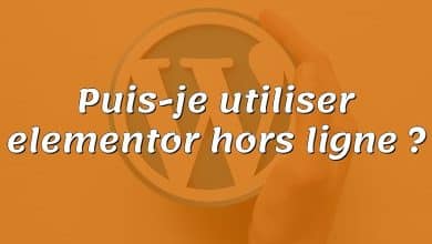 Puis-je utiliser elementor hors ligne ?